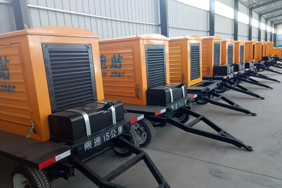 安图发电机租赁施工现场